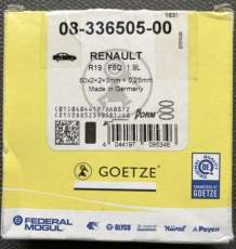 GOETZE Satz Kolbenringe Renault 19 F8Q 1.9l